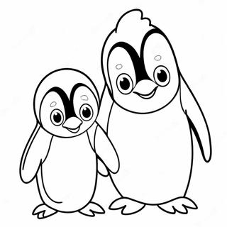 Adorable Penguin Family Coloring Page 41730-34628