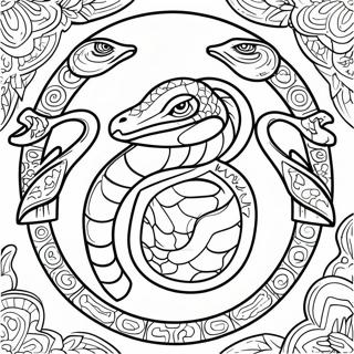 Slytherin Snake Emblem Coloring Page 41740-34649