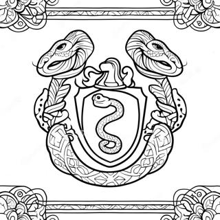 Slytherin Snake Emblem Coloring Page 41740-34650