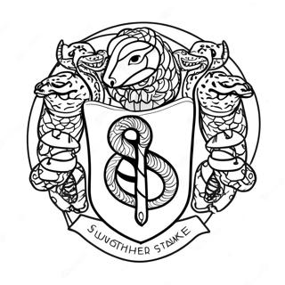 Slytherin Snake Emblem Coloring Page 41740-34651