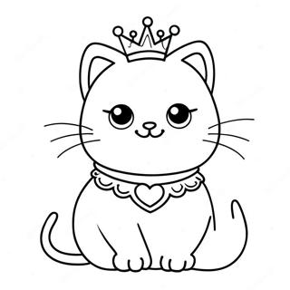 Princess Cat Coloring Page 41749-34630