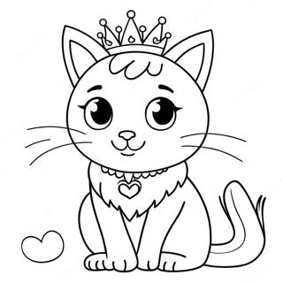 Princess Cat Coloring Page 41749-34631