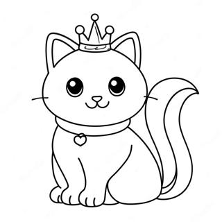 Princess Cat Coloring Page 41749-34632