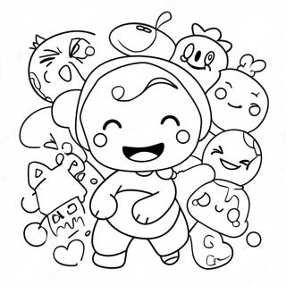 Colorful Word World Characters Coloring Page 41760-34645