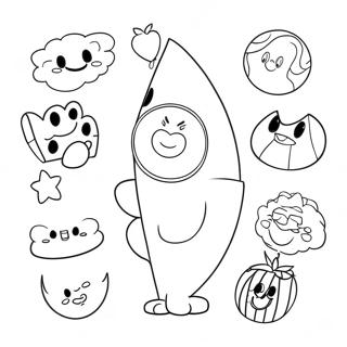 Colorful Word World Characters Coloring Page 41760-34646