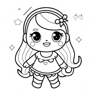 Pretty Girl Gacha Life Coloring Pages