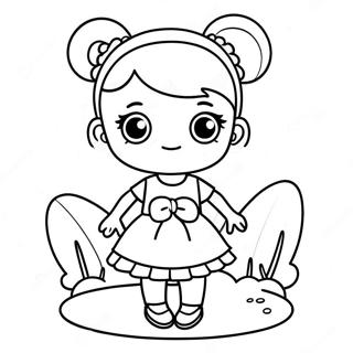 Cute Gacha Life Girl In A Dress Coloring Page 41770-34657