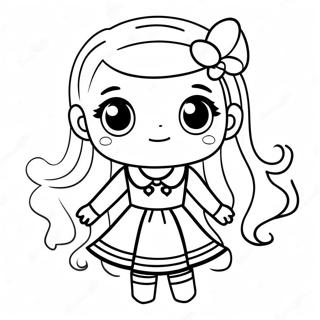 Cute Gacha Life Girl In A Dress Coloring Page 41770-34660