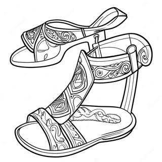 Sandals Coloring Page 41799-34674