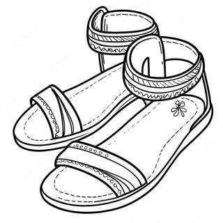 Sandals Coloring Page 41799-34675