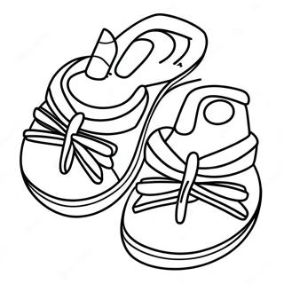 Colorful Beach Sandals Coloring Page 41800-34681