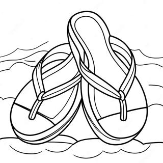 Colorful Beach Sandals Coloring Page 41800-34683