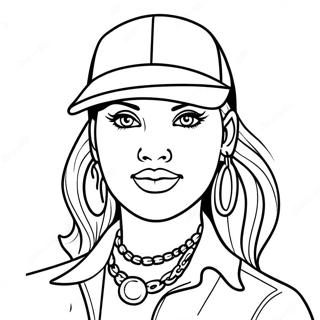 Swag Bad Girl Coloring Page 41809-34686