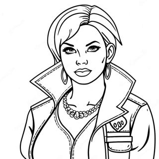 Bad Girl With Attitude Coloring Page 41810-34694