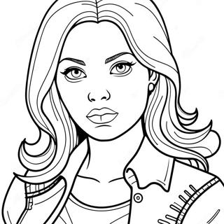 Bad Girl With Attitude Coloring Page 41810-34695