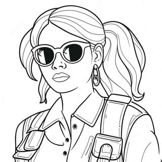 Bad Girl With Attitude Coloring Page 41810-34696