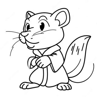 Master Splinter In Action Coloring Page 41820-34697