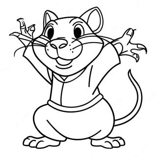 Master Splinter In Action Coloring Page 41820-34699