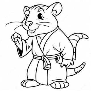 Master Splinter In Action Coloring Page 41820-34700