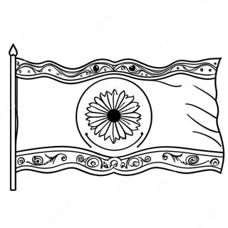 Indian Flag Coloring Page 41829-34704