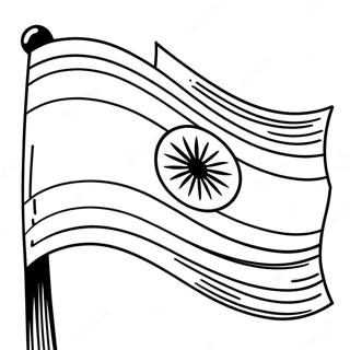 Vibrant Indian Flag Coloring Page 41830-34707