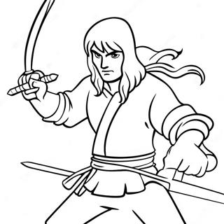 Leonardo Fighting With Swords Coloring Page 41840-34711