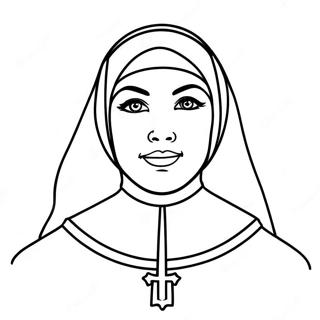 Nun Coloring Page 41849-34722