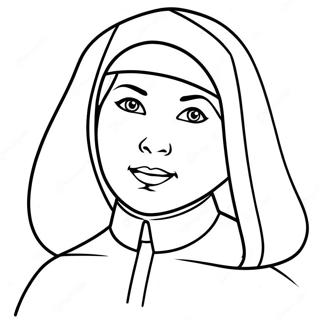 Nun Coloring Page 41849-34723