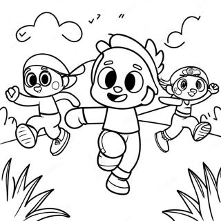 Exciting Fun Run Adventure Coloring Page 41880-34748