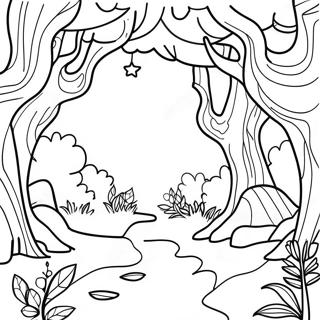 Enchanted Forest Coloring Page 41889-34751