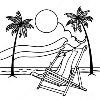 Miami Beach Sunset Coloring Page 41899-34767