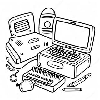 Kindergarten Computer Parts Coloring Page 41909-34762