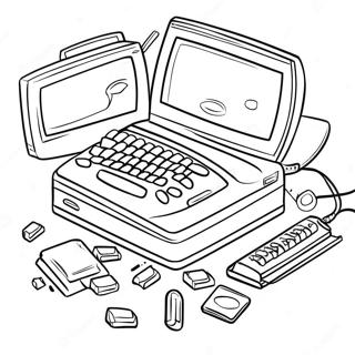 Kindergarten Computer Parts Coloring Page 41909-34763