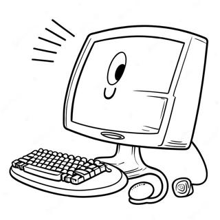 Kindergarten Computer Parts Coloring Page 41909-34764