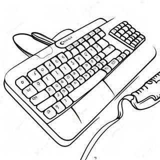 Colorful Computer Keyboard Coloring Page 41910-34769