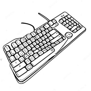 Colorful Computer Keyboard Coloring Page 41910-34770