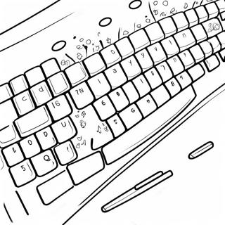 Colorful Computer Keyboard Coloring Page 41910-34771