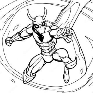 Blue Beetle In Action Coloring Page 4191-3381