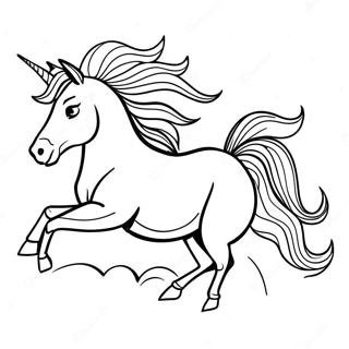 Galloping Mustang Horse Coloring Page 41920-34778