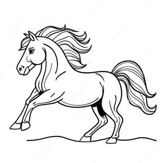 Galloping Mustang Horse Coloring Page 41920-34779