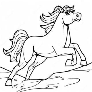 Galloping Mustang Horse Coloring Page 41920-34780