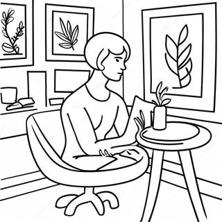 Matisse Cut Outs Coloring Page 41940-34801