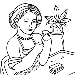 Matisse Cut Outs Coloring Page 41940-34803