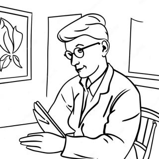 Matisse Cut Outs Coloring Page 41940-34804