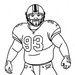 Aaron Donald In Action Coloring Page 41950-34799