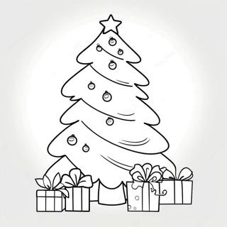 Festive Christmas Tree Coloring Page 41990-34835