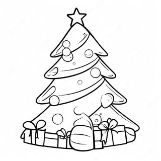 Festive Christmas Tree Coloring Page 41990-34836