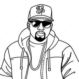 Rapper Coloring Page 4200-3388