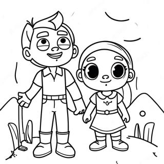 Maya And Miguel Adventure Coloring Page 42010-34857