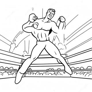 Wwe Wrestler Jumping On Opponent Coloring Page 42020-34852